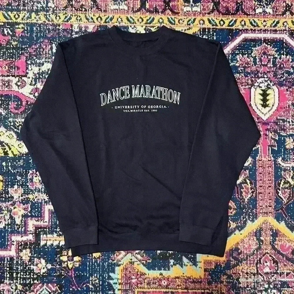 Vintage Dance Marathon University Of Georgia Sweatshirt No Tag Size Large - Picture 1 of 1